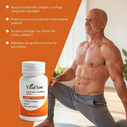 VitaFlow™ | Disuelve los depósitos arteriales y restaura las erecciones naturales en solo 14 días.
