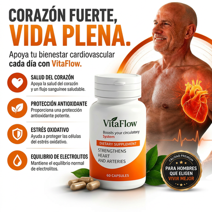 VitaFlow™ | Disuelve los depósitos arteriales y restaura las erecciones naturales