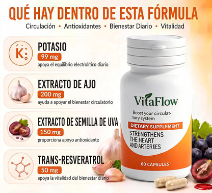 VitaFlow™ | Disuelve los depósitos arteriales y restaura las erecciones naturales