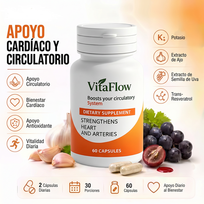 VitaFlow™ | Disuelve los depósitos arteriales y restaura las erecciones naturales en solo 14 días.