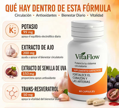 VitaFlow™ | Apoya tu circulación y siente tu cuerpo más liviano